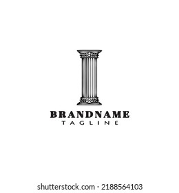 roman pillar logo cartoon icon design template modern isolated vector illustration