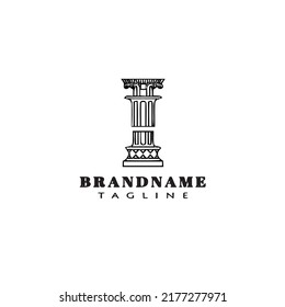 roman pillar logo creative icon design template black modern isolated vector illustration