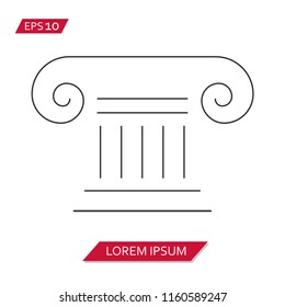 roman pillar vector icon symbol