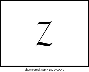Roman rustic calligraphy font, capitals. O letter. Vector black letters isolated on white background