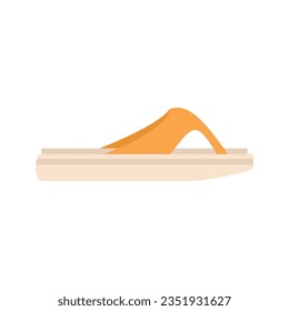 Roman sandal icon flat vector. Summer slipper. Flip shoe isolated