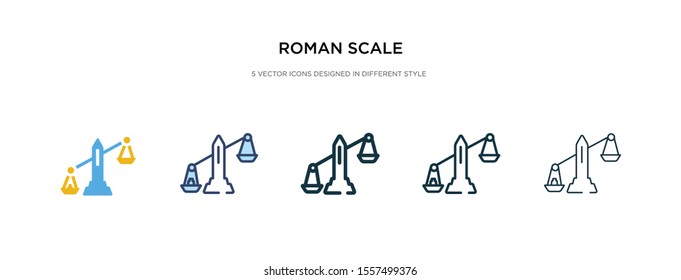 roman scale icon in different style vector illustration. two colored and black roman scale vector icons designed in filled, outline, line and stroke style can be used for web, mobile, ui