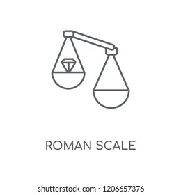 Roman Scale linear icon. Roman Scale concept stroke symbol design. Thin graphic elements vector illustration, outline pattern on a white background, eps 10.