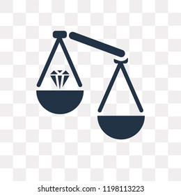 Roman Scale vector icon isolated on transparent background, Roman Scale transparency concept can be used web and mobile