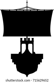 Roman Ship in Silhouette