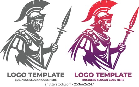 Roman Soldier Branding Logo Design Template