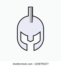 Roman Soldier Helmet Icon. Warrior, Knight Symbol.