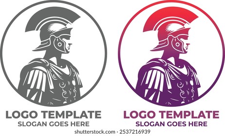 Roman Soldier Logo Design Template