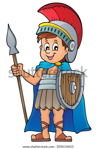 Roman Soldier Theme Image 1 Eps10 Stock Vector (Royalty Free) 309614603