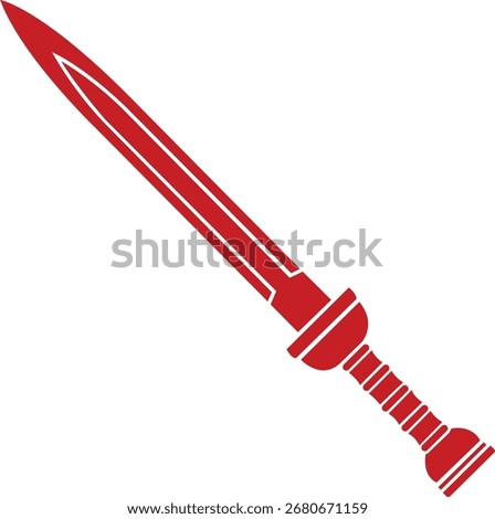 The Roman Sword silhouette image vector. Vector illustrator with editable eps file.