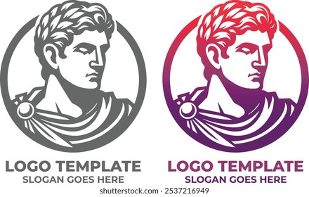 Roman Upper Body Logo Design Template