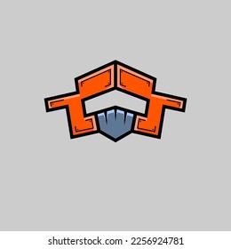 Roman War Helmet Logo Concept