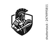 Roman warrior logo vector. EPS 10 editable vector