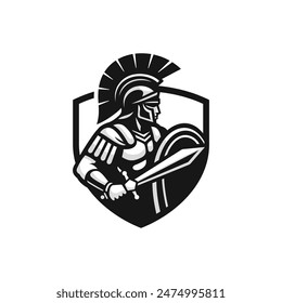 Roman warrior logo vector. EPS 10 editable vector