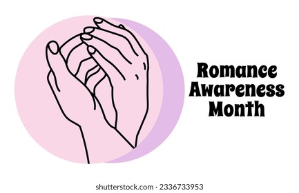 Romance Awareness Month, idea vector illustration for a poster, banner, card or postcard for the celebration