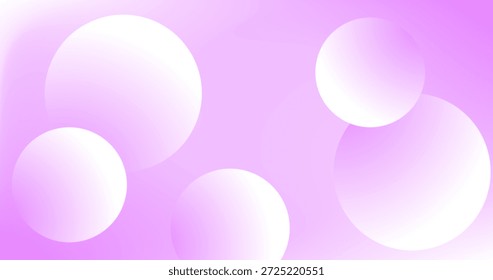 Romance background with 3d balls Pink Gradient color Copy Space