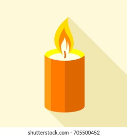 Romance candle icon. Flat illustration of romance candle vector icon for web