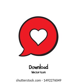 romance chat icon. romance chat sign symbol. flat illustration of romance chat - vector icon.