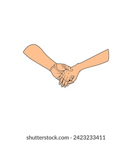 romance couples holding hands vector illustration