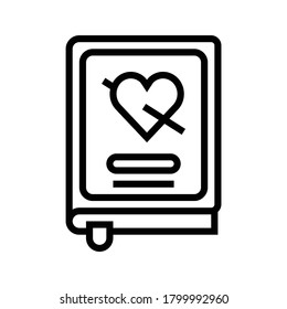 romance genre line icon vector. romance genre sign. isolated contour symbol black illustration