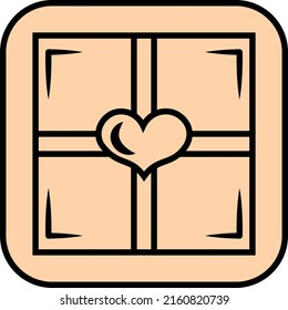 Romance gift, illustration, vector on a white background.