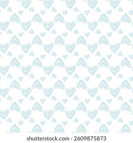 Romance With Hearts Seamless Vector Pattern Design