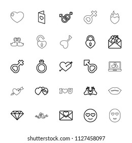 Romance Icon Collection 25 Romance Outline Stock Vector (Royalty Free ...