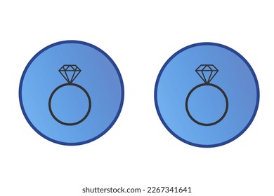 Romance icon. Diamoun set vector ilustration.