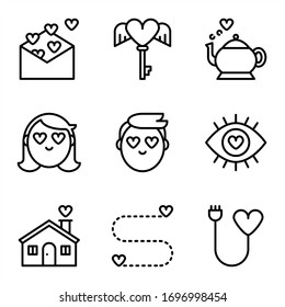 romance icon pack made lines