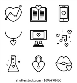 romance icon pack made lines