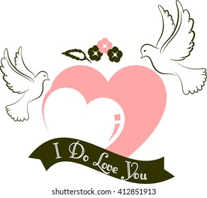 Romance Logo Illustration and Logo Template
