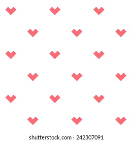 Romance seamless pattern with stylized hearts. Vector background for Valentines day or Paper for scrapbook.