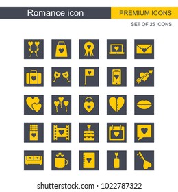 Romance Valentines icon set