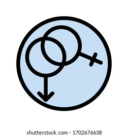 romance vector flat color icon 