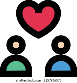 Ilustración de Romance Vector sobre un fondo transparente.Símbolos de calidad premium.Icono vectorial de trazo para el diseño de concepto y gráfico.