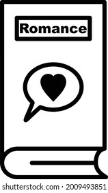 Diseño de icono de la línea del vector Romance 
