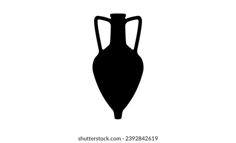 Roman-Greek Amphora silhouette, high quality vector