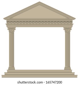 Roman/Greek Temple with Corinthian columns, high detailed