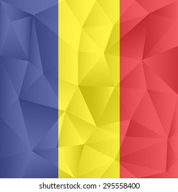 Romania abstract background consisting of triangles
