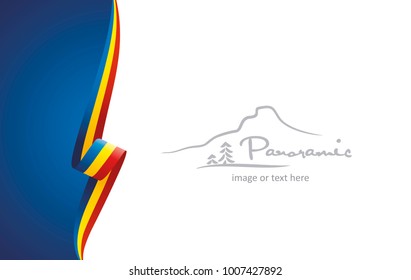 Romania abstract brochure cover poster background vector