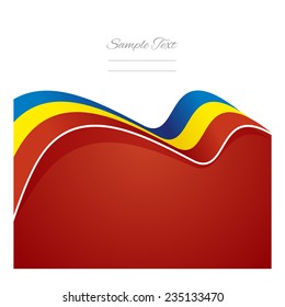 Romania abstract flag ribbon vector