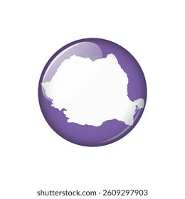 Romania Circle Button Country Map Vector Template