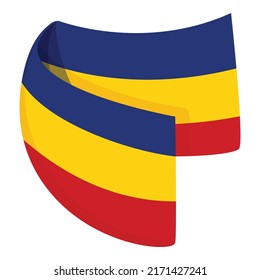 Romania city flag icon cartoon vector. Romanian map. National day