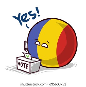 Romania country ball voting yes