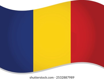 Romania Country Flag 3D Vector