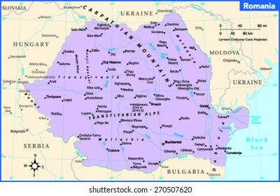 Romania Country Map