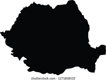 ROMANIA COUNTRY  MAP VECTOR STATE ZONE DISTRICT REGION