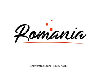 Romania country typography word text suitable for logo icon design