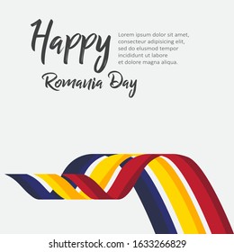 romania day vector concept template design illustrator