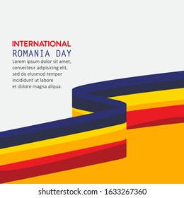 romania day vector concept template design illustrator